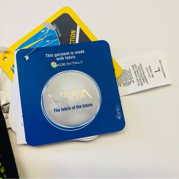 Fabletics Neon Costa Mesh Layer‎ Triangle Bikini Top Removable Cups Sz Large NEW - Picture 14 of 15